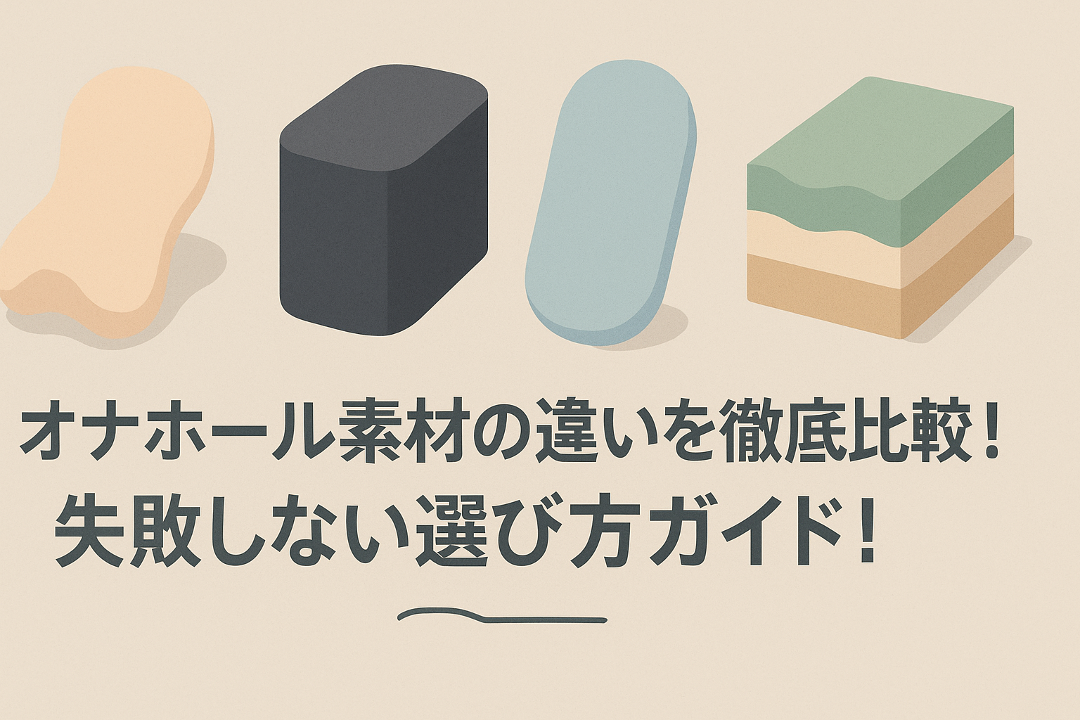 オナホール素材の違いを徹底比較！│失敗しない選び方ガイド！！